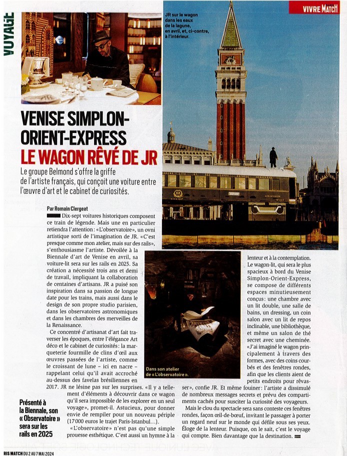 Paris Match - Venice Simplon-Orient-Express, le wagon rêvé de JR